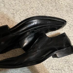 mens giorgio v italian shoes black size 9.5